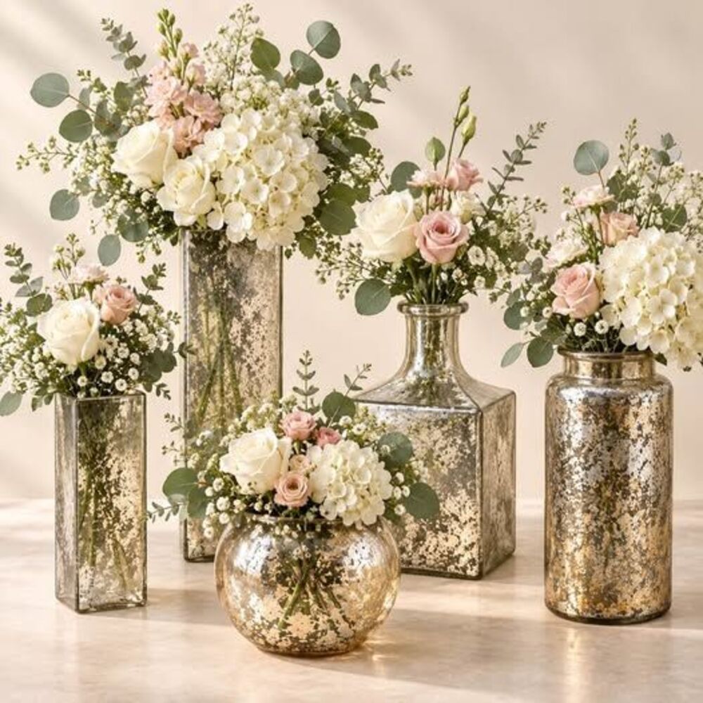 Flower Vases Different Shapes & Sizes Set of 11